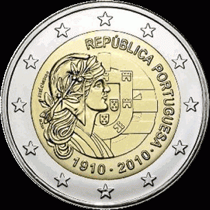 Portugal 2 euro 2010 100 jaar Republiek UNC